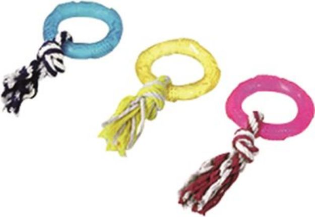 Picture of Flamingo Renkli Tırtıklı İpli Halka 8cm