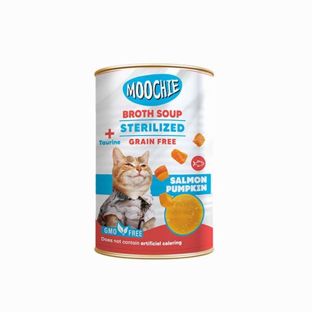 Picture of Moochie Et Suyu Çorba Somon Balkabağı Kısır Kedi 135 Ml 