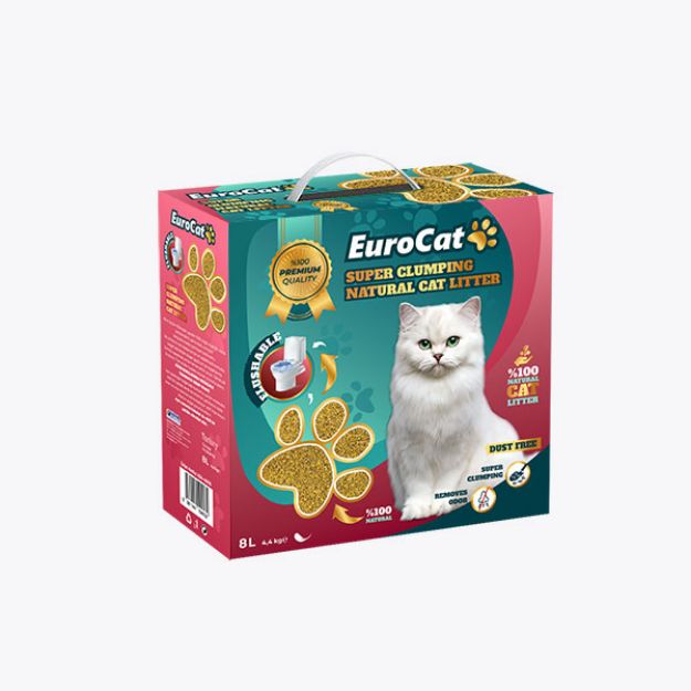 Picture of EuroCat Topaklanan Doğal Kedi Kumu 8 Lt.