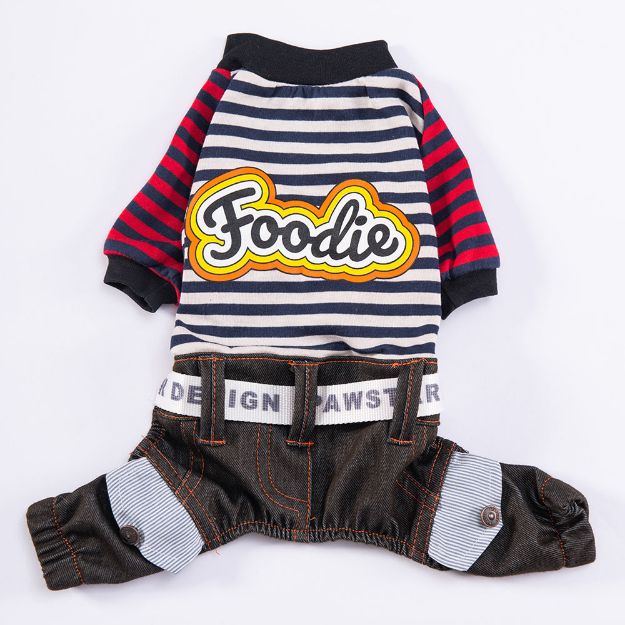 Picture of Pawstar Navy Blue Foodie Rompers 2XL
