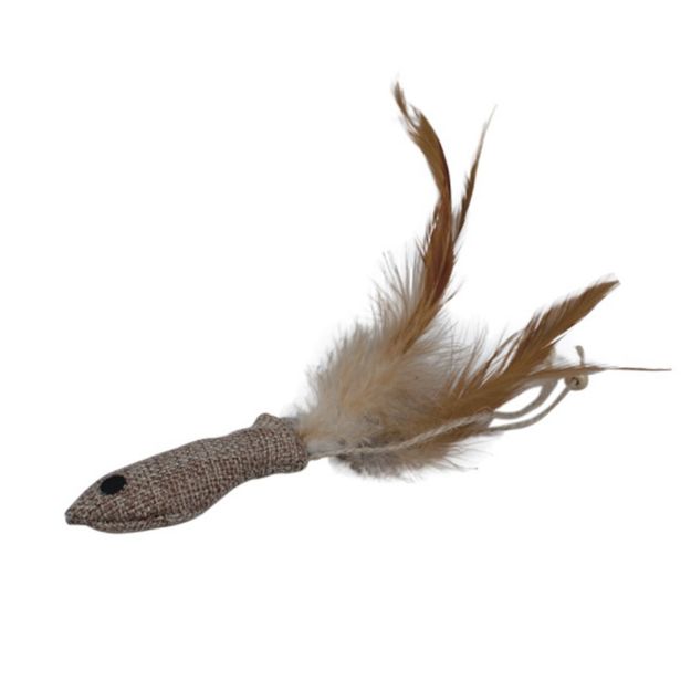 Picture of Zampa Çevre Dostu Tüylü Balık Kedi Oyuncağı, 20 Cm