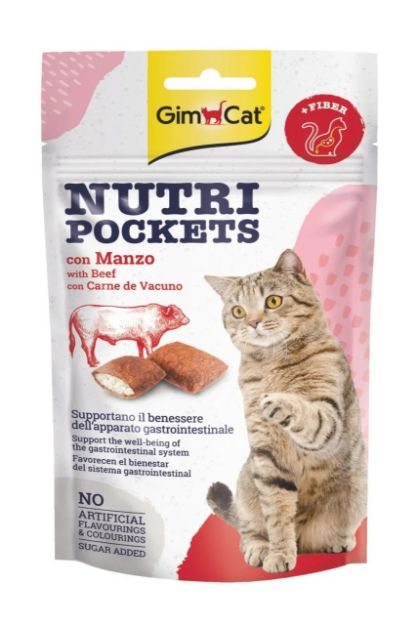Picture of Gimcat Nutripockets Kedi Ödülü Biftekli Malt 60Gr 
