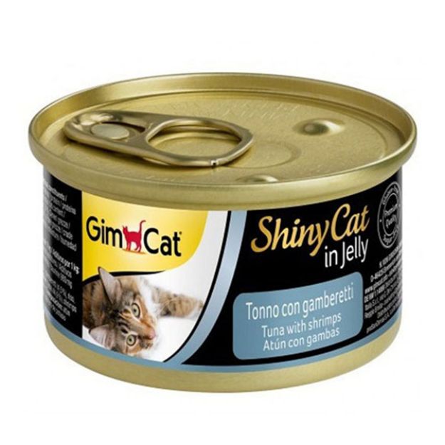 Picture of Gimcat ShinyCat Jel içinde Ton Balıklı ve Karidesli Konserve 70 gr
