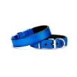 Doggie Dokuma Softlu Sade Köpek Boyun Tasması Mavi DSBT-2510 L resmi