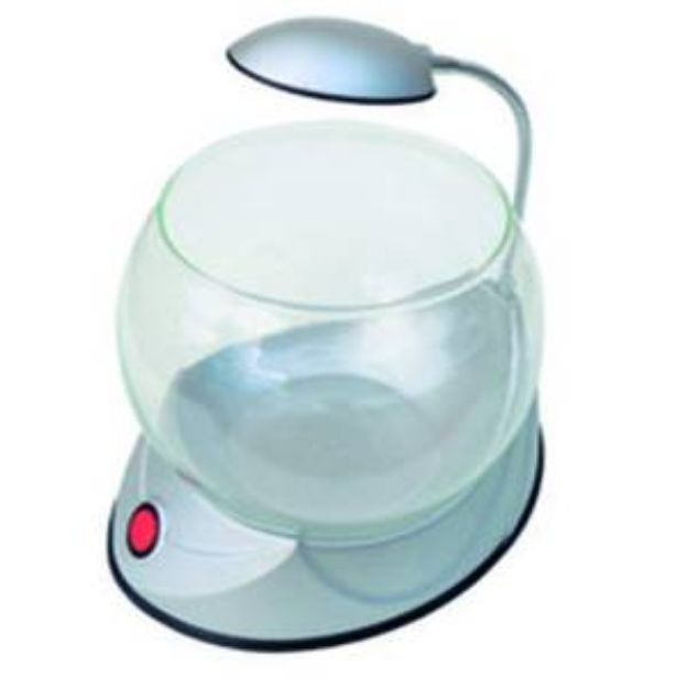 Picture of Hailea V-02S Fanus 1,8 Lt Gümüş Led Aydınlatmalı Çakıl ve Süs Hediyeli