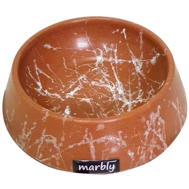 Picture of Marbly Cholate White Mama kabı 16 Oz Mama Ve Su Kabı