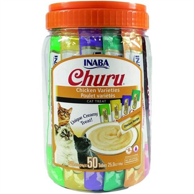 Ciao Churu Cream Tavuklu Kedi Ödül Kreması 50x14 Gr+Sakalama Kabı Hediyeli resmi