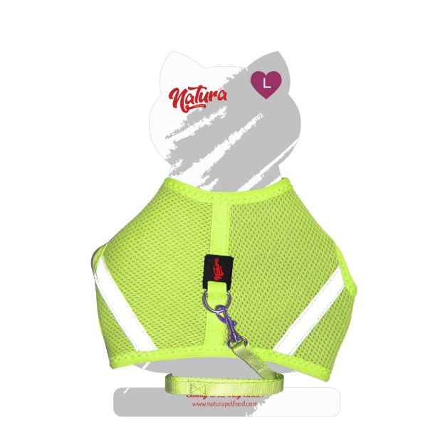 Picture of Natura Aır Net Kedi Bel Tasması Neon Lime L