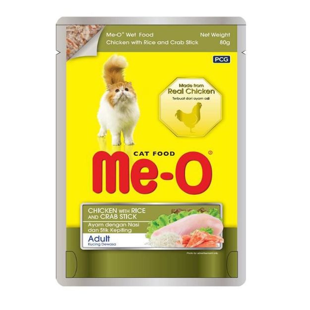 Picture of Me-O Pouch Tavuklu Pirinçli Ve Yengeçli Kedi Konservesi 80 Gr